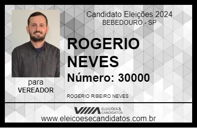 Candidato ROGERIO NEVES 2024 - BEBEDOURO - Eleições