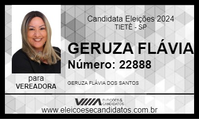 Candidato GERUZA FLÁVIA 2024 - TIETÊ - Eleições