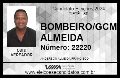 Candidato BOMBEIRO/GUARDA ALMEIDA 2024 - TIETÊ - Eleições