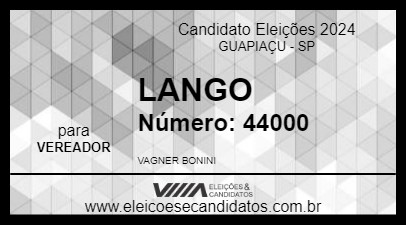 Candidato LANGO 2024 - GUAPIAÇU - Eleições