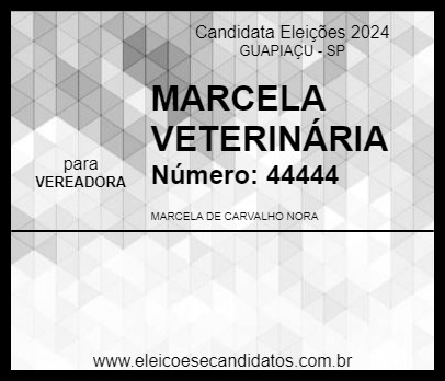 Candidato MARCELA VETERINÁRIA 2024 - GUAPIAÇU - Eleições