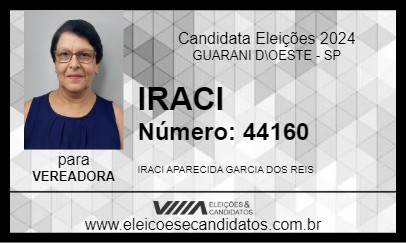 Candidato IRACI 2024 - GUARANI D\OESTE - Eleições