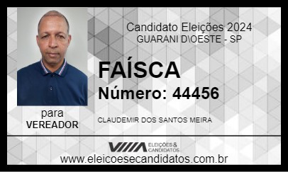 Candidato FAÍSCA 2024 - GUARANI D\OESTE - Eleições