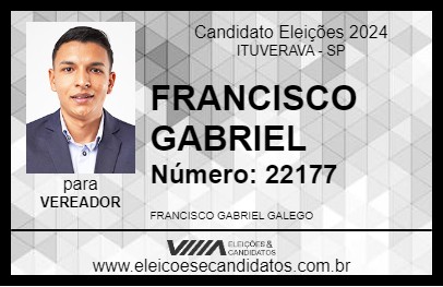 Candidato FRANCISCO GABRIEL 2024 - ITUVERAVA - Eleições