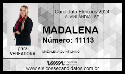 Candidato MADALENA 2024 - ALVINLÂNDIA - Eleições