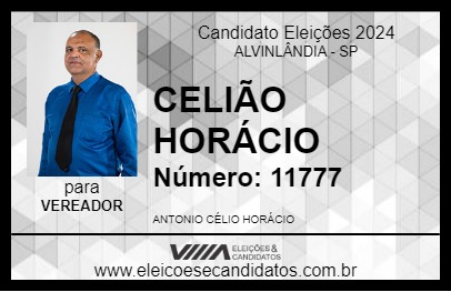 Candidato CELIÃO HORÁCIO 2024 - ALVINLÂNDIA - Eleições