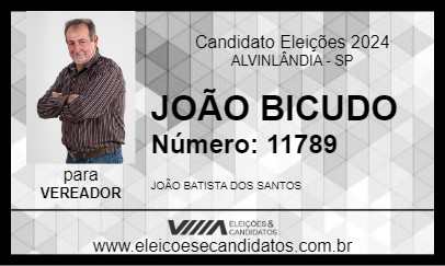 Candidato JOÃO BICUDO 2024 - ALVINLÂNDIA - Eleições