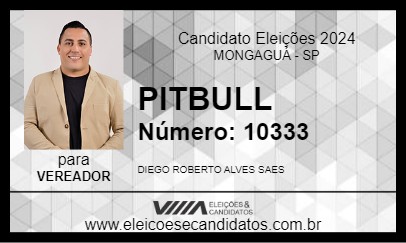 Candidato PITBULL 2024 - MONGAGUÁ - Eleições