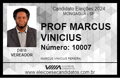 Candidato PROF MARCUS VINICIUS 2024 - MONGAGUÁ - Eleições