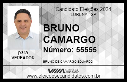 Candidato BRUNO CAMARGO 2024 - LORENA - Eleições