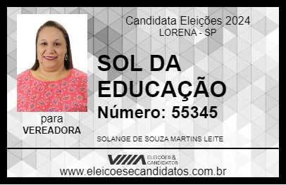 Candidato (SOL) SOLANGE 2024 - LORENA - Eleições