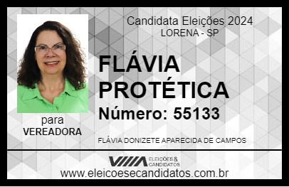 Candidato FLÁVIA PROTÉTICA 2024 - LORENA - Eleições