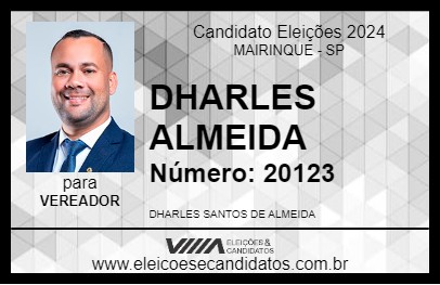 Candidato DHARLES ALMEIDA 2024 - MAIRINQUE - Eleições