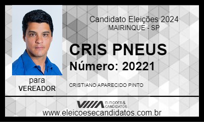 Candidato CRIS PNEUS 2024 - MAIRINQUE - Eleições