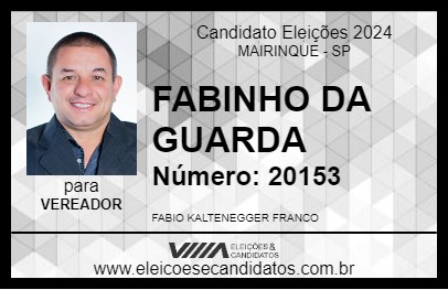 Candidato FABINHO 2024 - MAIRINQUE - Eleições