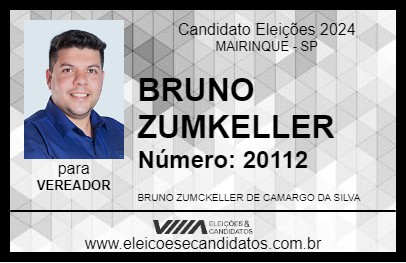 Candidato BRUNO ZUMKELLER 2024 - MAIRINQUE - Eleições