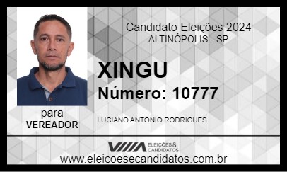 Candidato XINGU 2024 - ALTINÓPOLIS - Eleições