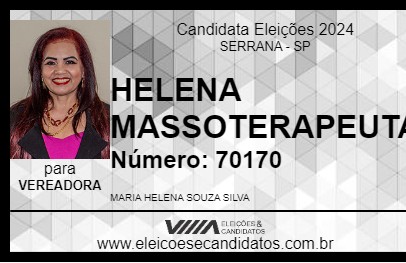 Candidato HELENA MASSOTERAPEUTA 2024 - SERRANA - Eleições