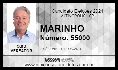 Candidato MARINHO 2024 - ALTINÓPOLIS - Eleições