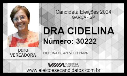 Candidato DRA CIDELINA 2024 - GARÇA - Eleições