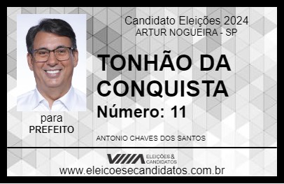 Candidato TONHÃO DA CONQUISTA 2024 - ARTUR NOGUEIRA - Eleições