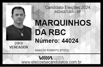 Candidato MARQUINHOS DA RBC 2024 - INDAIATUBA - Eleições