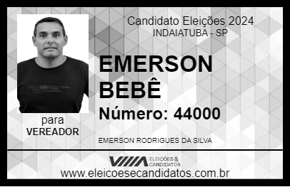 Candidato EMERSON BEBÊ 2024 - INDAIATUBA - Eleições