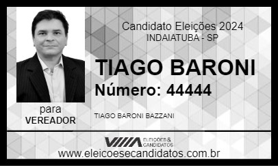 Candidato TIAGO BARONI 2024 - INDAIATUBA - Eleições