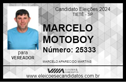 Candidato MARCELO MOTOBOY 2024 - TIETÊ - Eleições