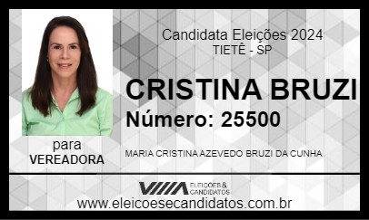 Candidato CRISTINA BRUZI 2024 - TIETÊ - Eleições