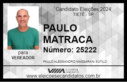 Candidato PAULO MATRACA 2024 - TIETÊ - Eleições