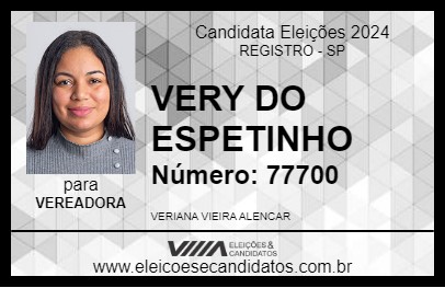 Candidato VERY DO ESPETINHO 2024 - REGISTRO - Eleições