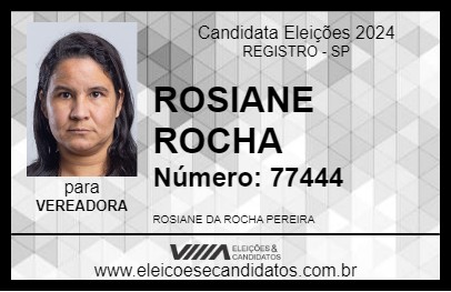 Candidato ROSIANE ROCHA 2024 - REGISTRO - Eleições