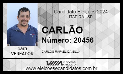 Candidato CARLÃO 2024 - ITAPIRA - Eleições