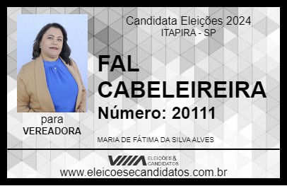 Candidato FAL CABELEIREIRA 2024 - ITAPIRA - Eleições