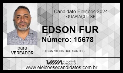 Candidato EDSON FUR 2024 - GUAPIAÇU - Eleições