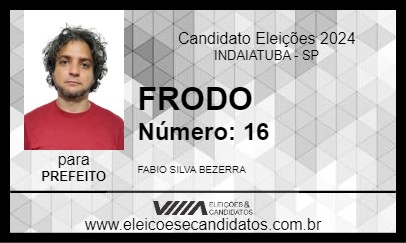 Candidato FRODO 2024 - INDAIATUBA - Eleições