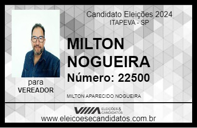 Candidato MILTON NOGUEIRA 2024 - ITAPEVA - Eleições