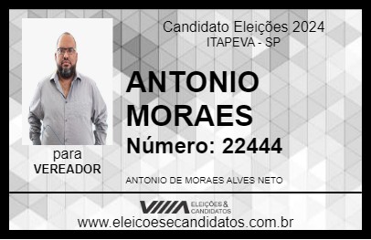 Candidato ANTONIO MORAES 2024 - ITAPEVA - Eleições