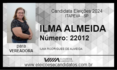 Candidato ILMA ALMEIDA 2024 - ITAPEVA - Eleições