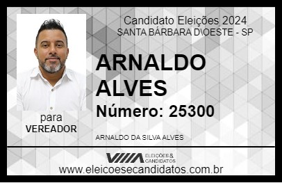 Candidato ARNALDO ALVES 2024 - SANTA BÁRBARA D\OESTE - Eleições