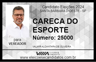 Candidato CARECA DO ESPORTE 2024 - SANTA BÁRBARA D\OESTE - Eleições