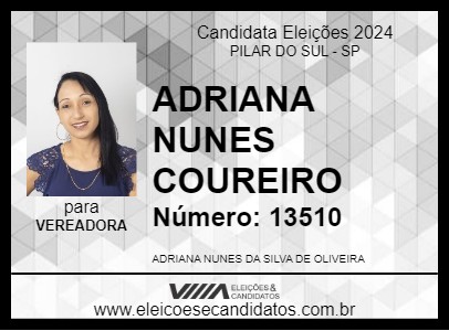 Candidato ADRIANA NUNES COUREIRO 2024 - PILAR DO SUL - Eleições