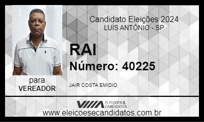 Candidato RAI 2024 - LUÍS ANTÔNIO - Eleições