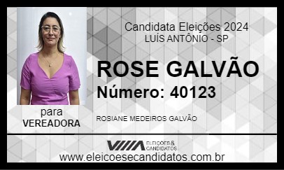 Candidato ROSE GALVÃO 2024 - LUÍS ANTÔNIO - Eleições