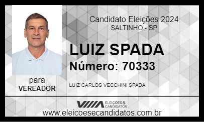 Candidato LUIZ SPADA 2024 - SALTINHO - Eleições