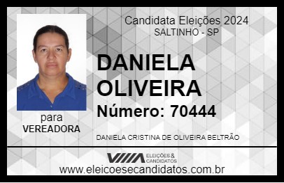 Candidato DANIELA OLIVEIRA 2024 - SALTINHO - Eleições