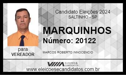 Candidato MARQUINHOS 2024 - SALTINHO - Eleições