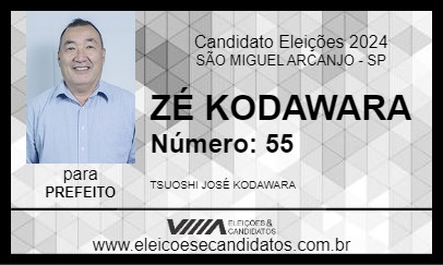 Candidato ZÉ KODAWARA 2024 - SÃO MIGUEL ARCANJO - Eleições