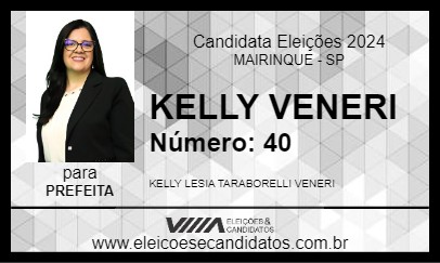 Candidato KELLY VENERI 2024 - MAIRINQUE - Eleições